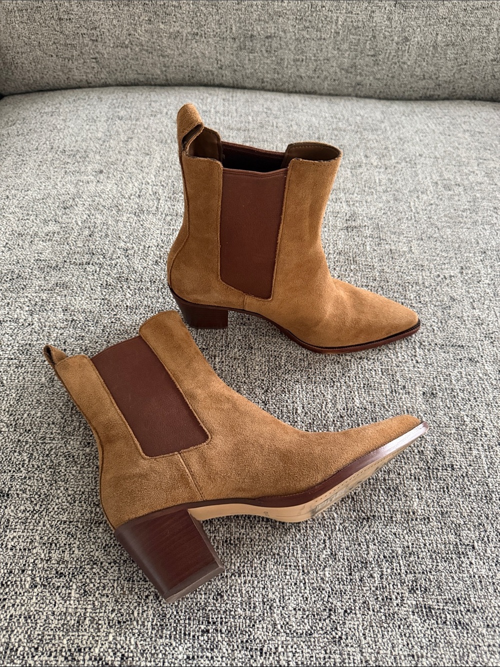 Dolce Vita Chestnut Suede Chelsea Booties